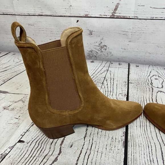 Veronica Beard Boots Womens 7M Lada Chelsea‎ Pull On Caramel Brown - Picture 5 of 10